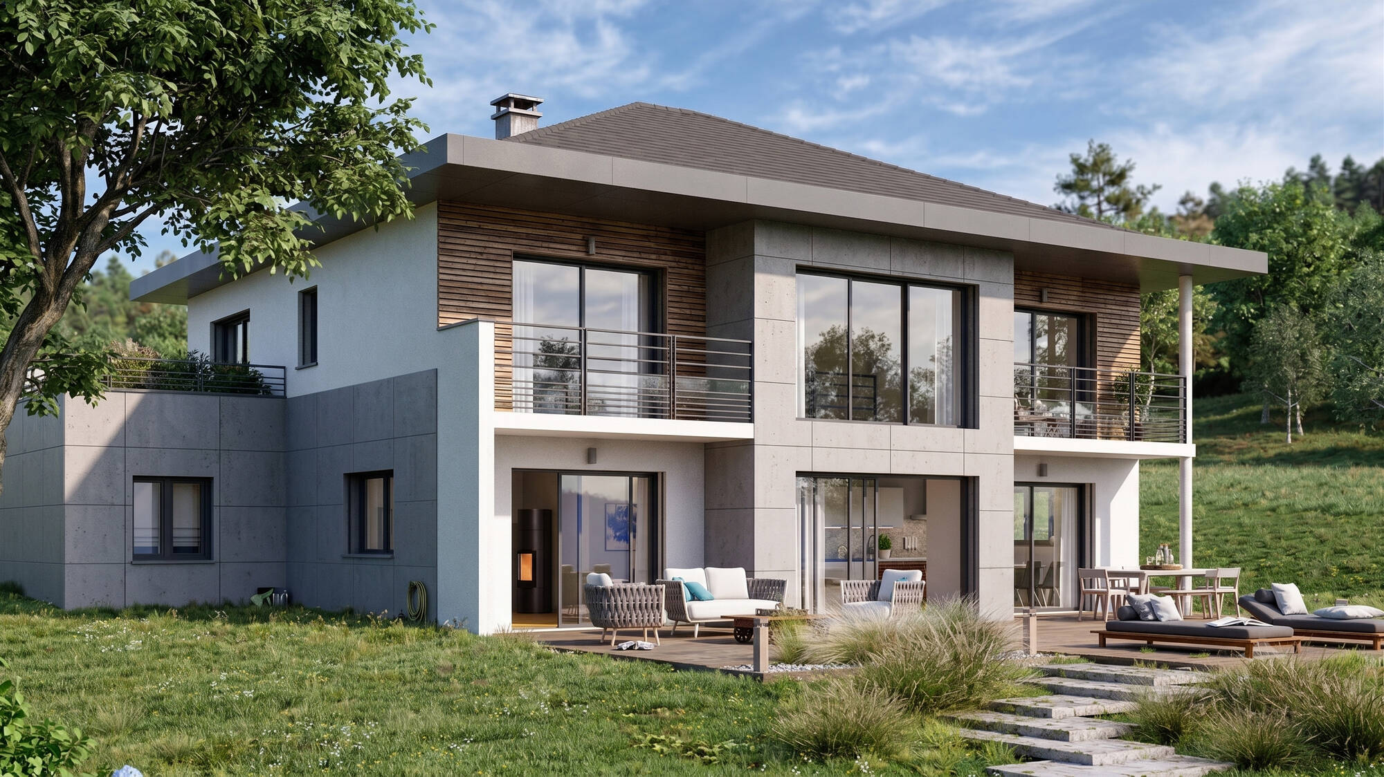 Maison neuve à Prévessin-Möens à Prévessin-Moëns (01) | Maisons Alain Métral